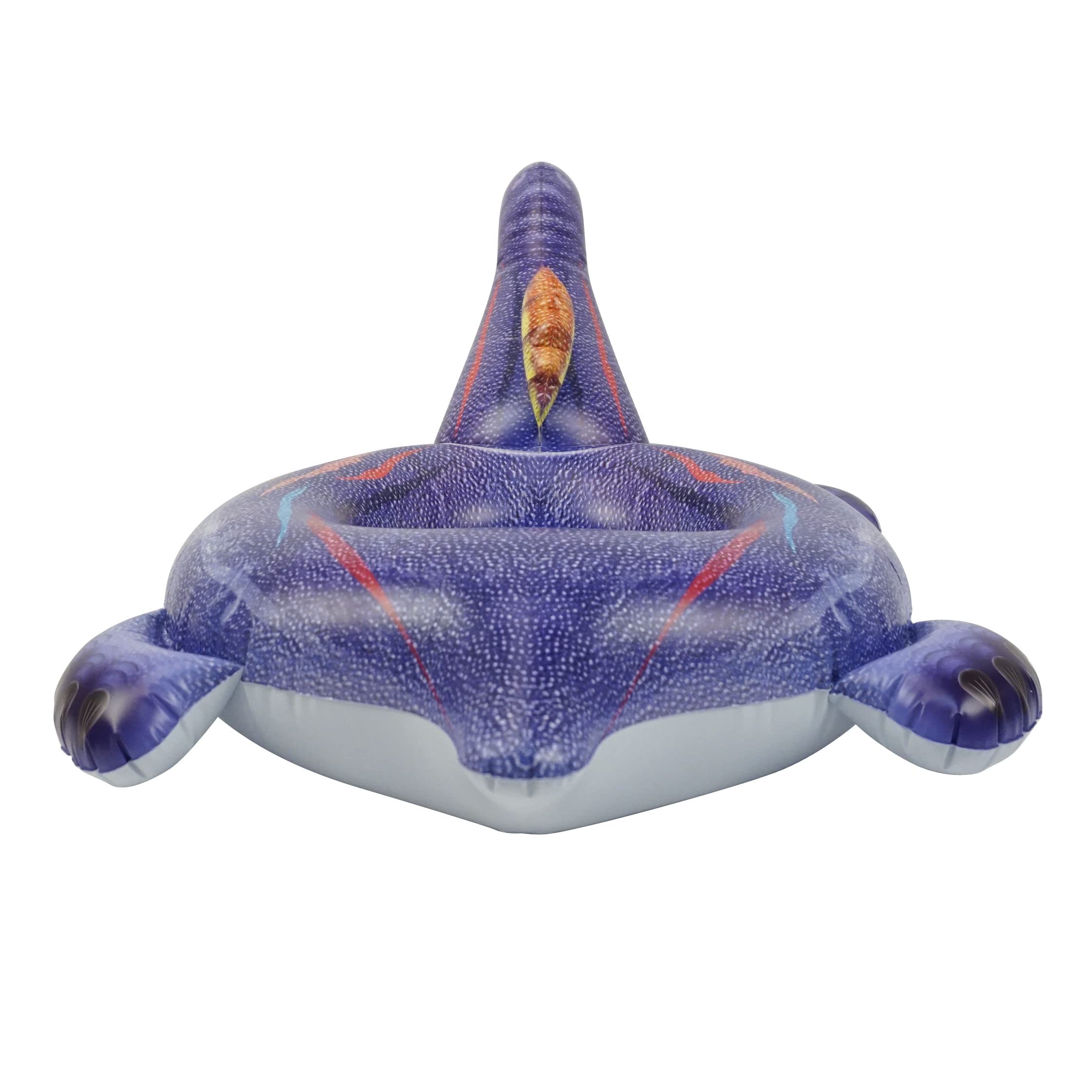 HOHQB Spinosaurus pool float side view demonstrates friendly design for kids aged 3–10