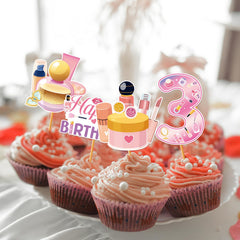 Hokinaa cupcake toppers with food-grade sticks for sturdy, safe use