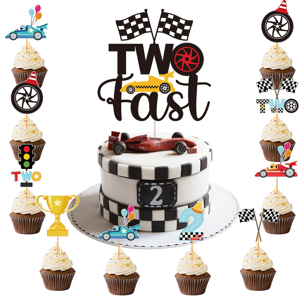 Hokinaa race-themed decor fits 2nd birthday celebrations.