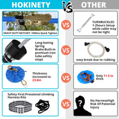 HOKINETY zipline removable trolley enabling easy storage and travel