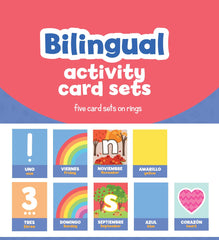 Hola Amigo bilingual colors cards present bright visuals for color vocabulary in two languages