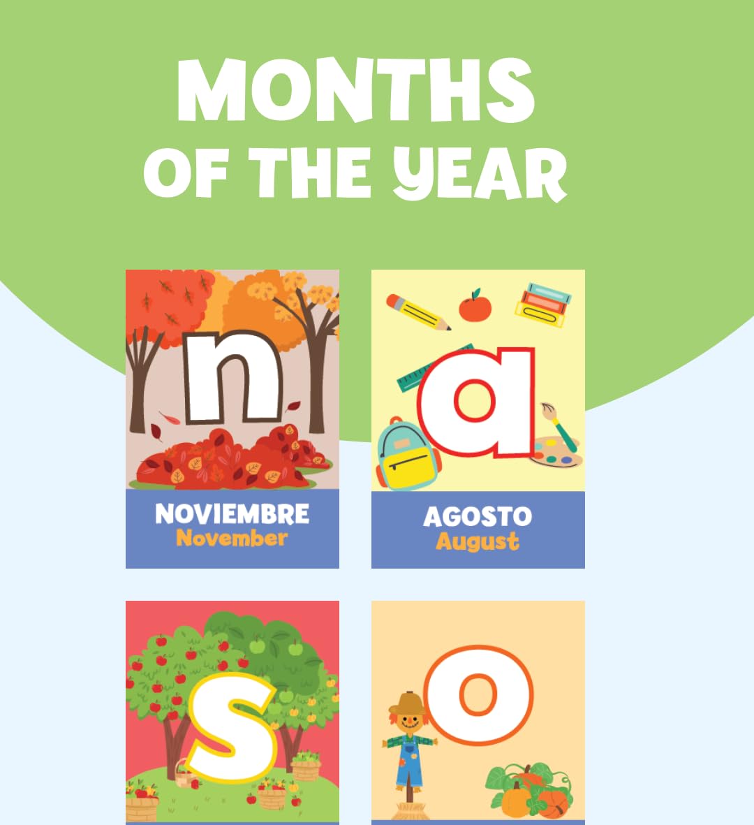 Hola Amigo durable-cardstock cards resist frequent handling in classrooms and homes