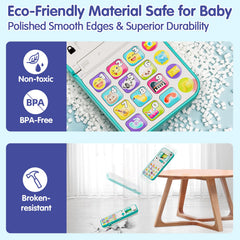Hola Baby Phone Toy colorful lights support rhythm and musical awareness