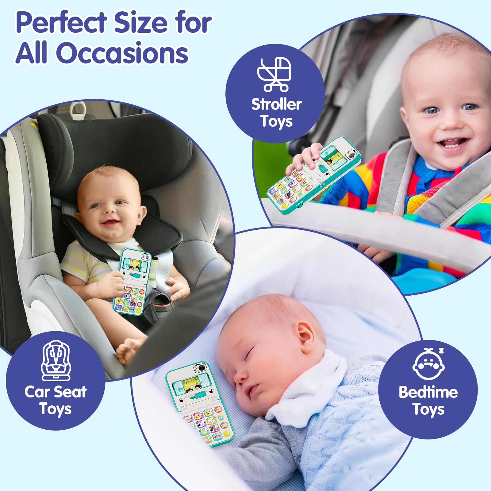 Hola Baby Phone Toy illuminated buttons stimulate sensory play and sound recognition