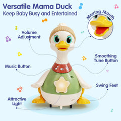 HOLA duck promotes crawling with movement and lights for exploration