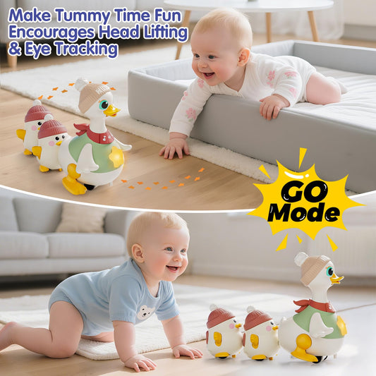 HOLA duck toy STOP mode for interactive learning and cause-and-effect