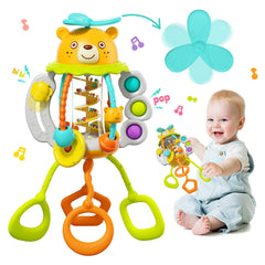 HOLA Montessori rattle toy for babies enhances fine motor exploration.