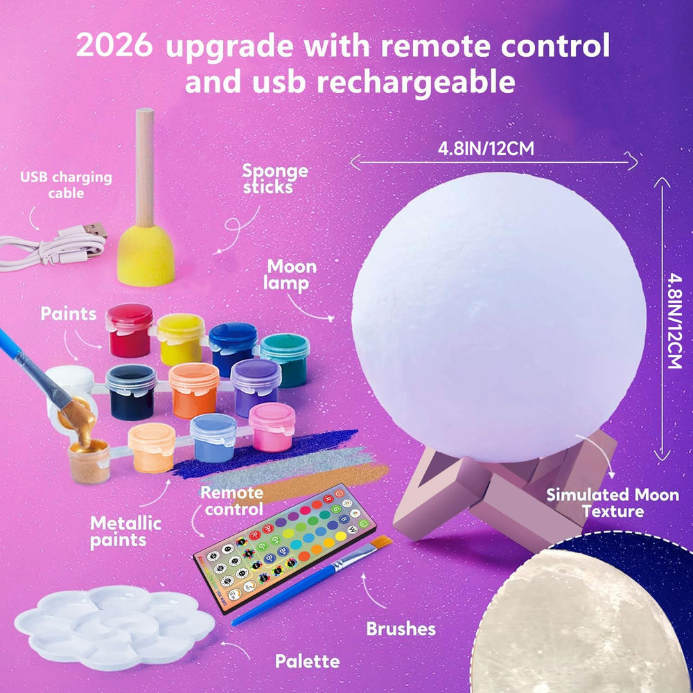 HOLA 3D moon lamp creates a cosmic atmosphere in any room.
