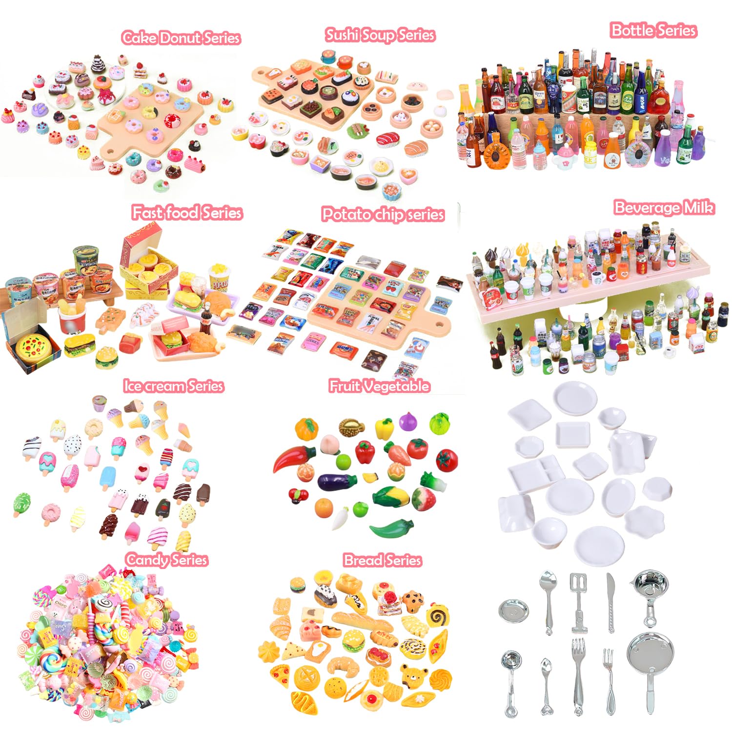 HOLABONITA assorted foods set inspires creative storytelling and mini world-building.