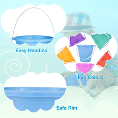 Holady beach shovels with buckets for kids' summer sand play.