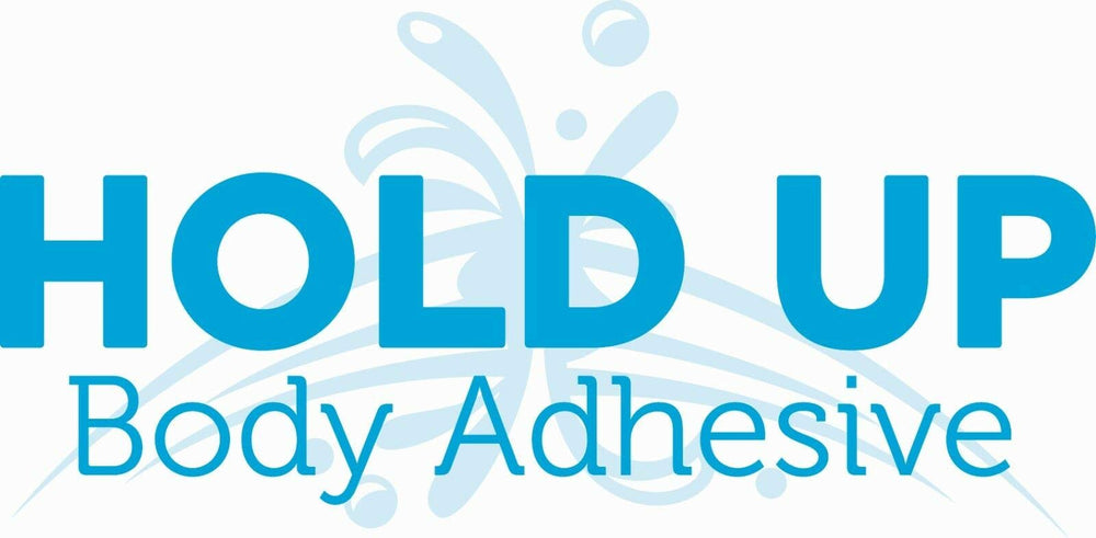 Hold Up Body Adhesive close-up showing skin-safe formula for long wear.