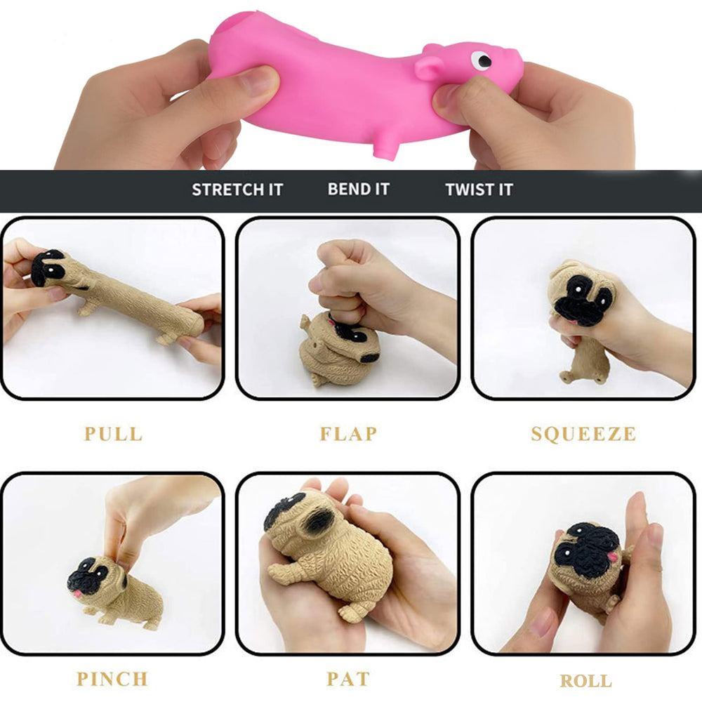 Close-up of Holgosiu Piggy showing soft texture and squeeze-and-recover action