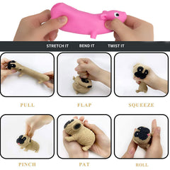Close-up of Holgosiu Piggy showing soft texture and squeeze-and-recover action