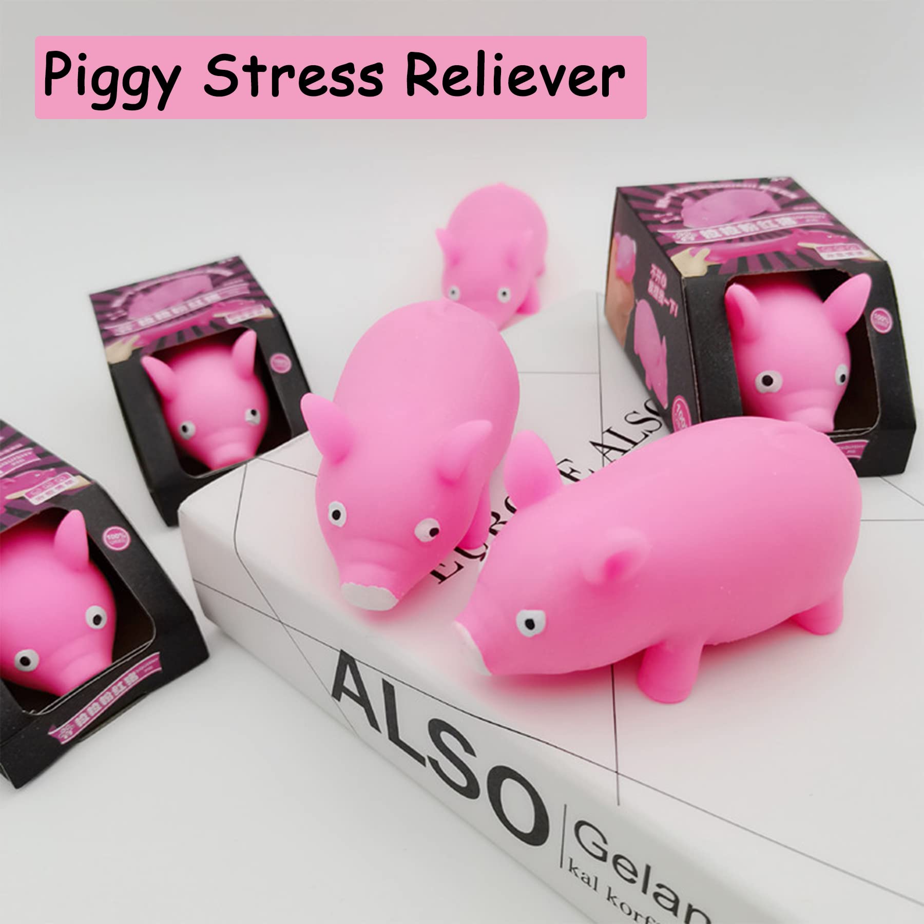 Holgosiu Piggy being squeezed to ease restlessness and pass the time