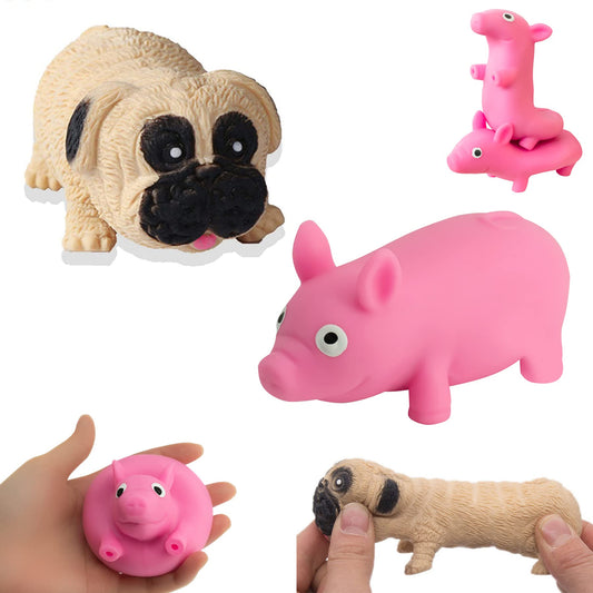 Holgosiu Piggy squishy sand toy in vivid pink for stress relief and tactile play