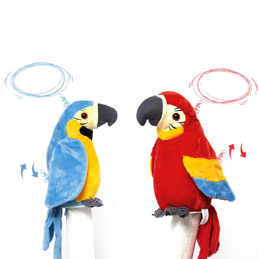 Holiberty Talking Macaw plush battery powered feature ready to awaken