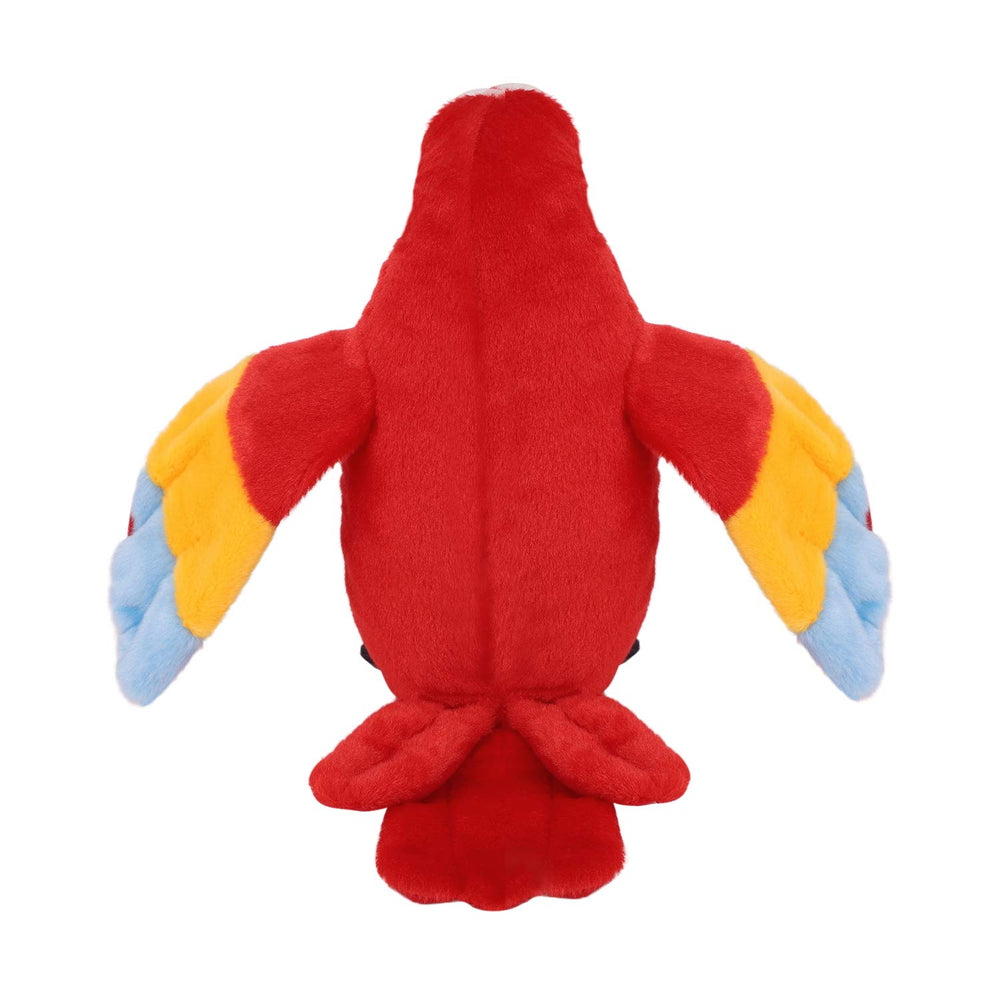 Holiberty Talking Macaw plush face detail with bright eyes