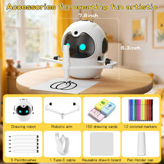 HOLIBIBE drawing robot contents packaging shows all included accessories