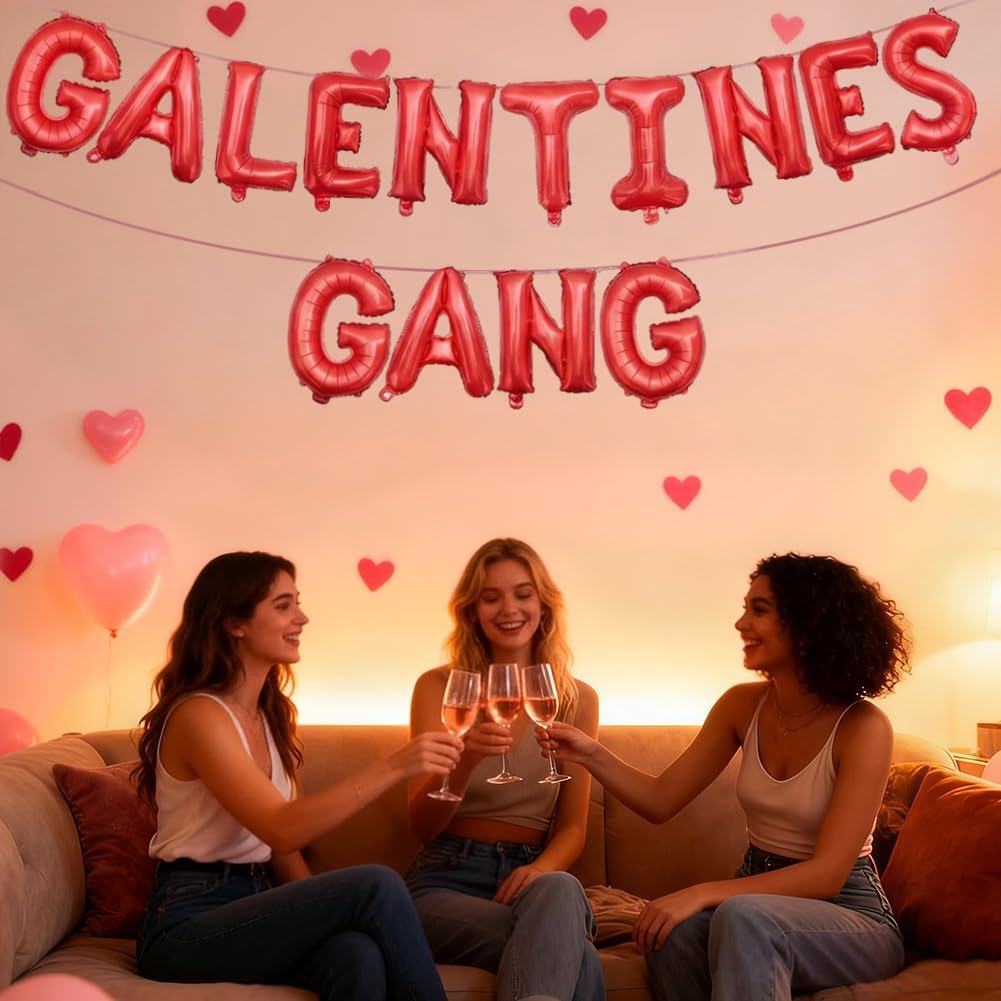 Holiwoer Galentines banner inflation straw, effortless prep for instant display.
