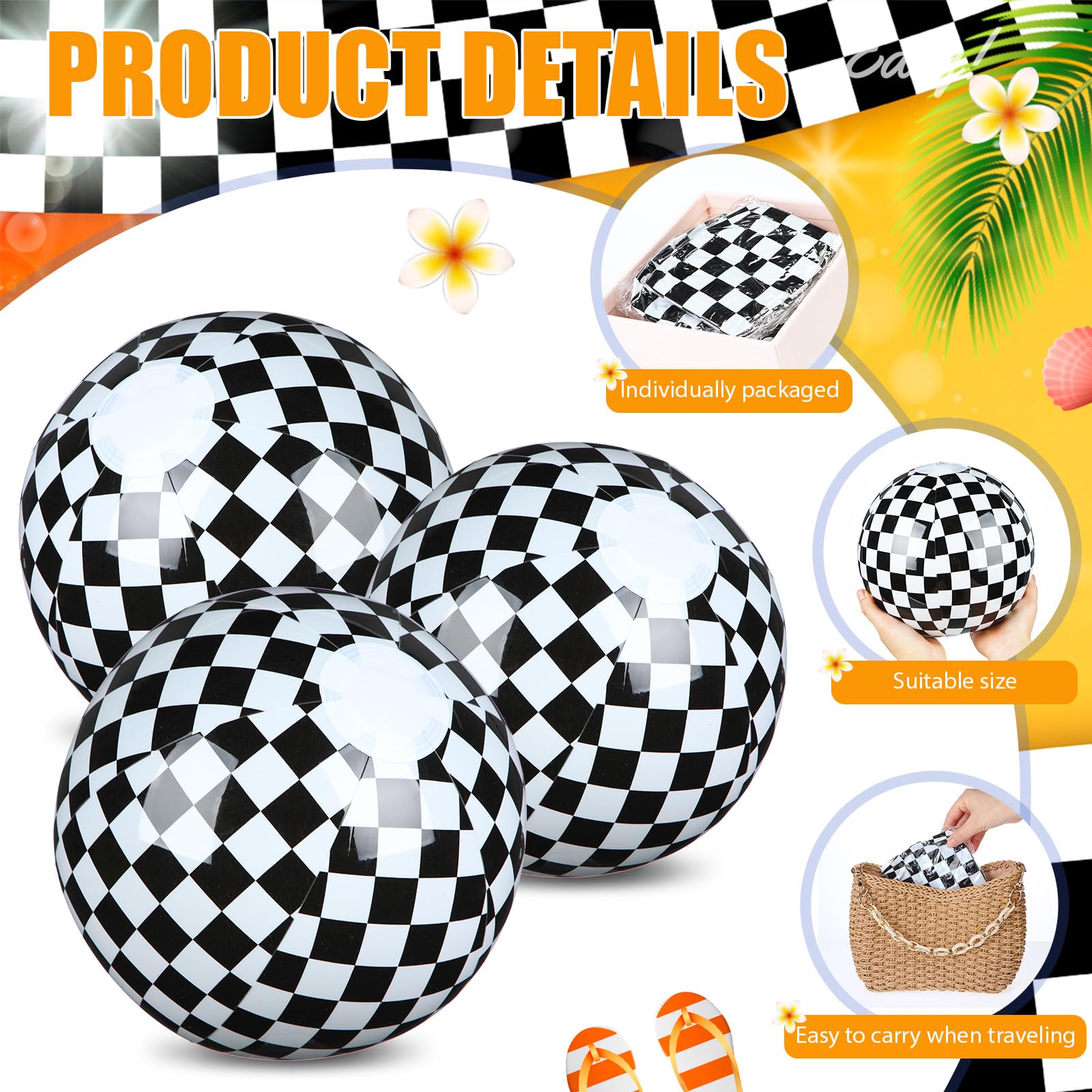 Hollowfly 12-pack beach balls bulk set ideal for pool parties and beach games