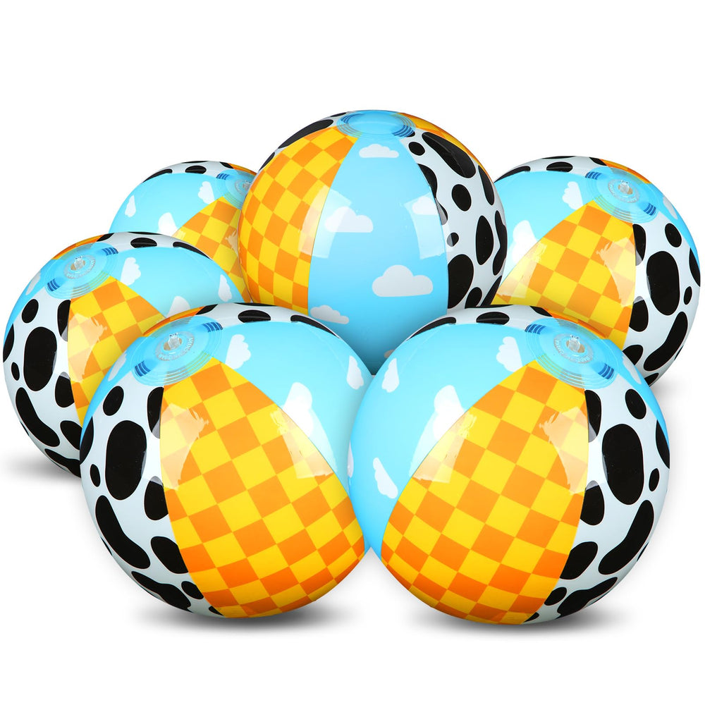 Hollowfly 12-pack beach balls inflated for pool play and games