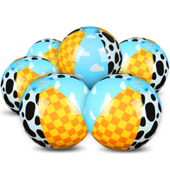 Hollowfly 12-pack beach balls inflated for pool play and games