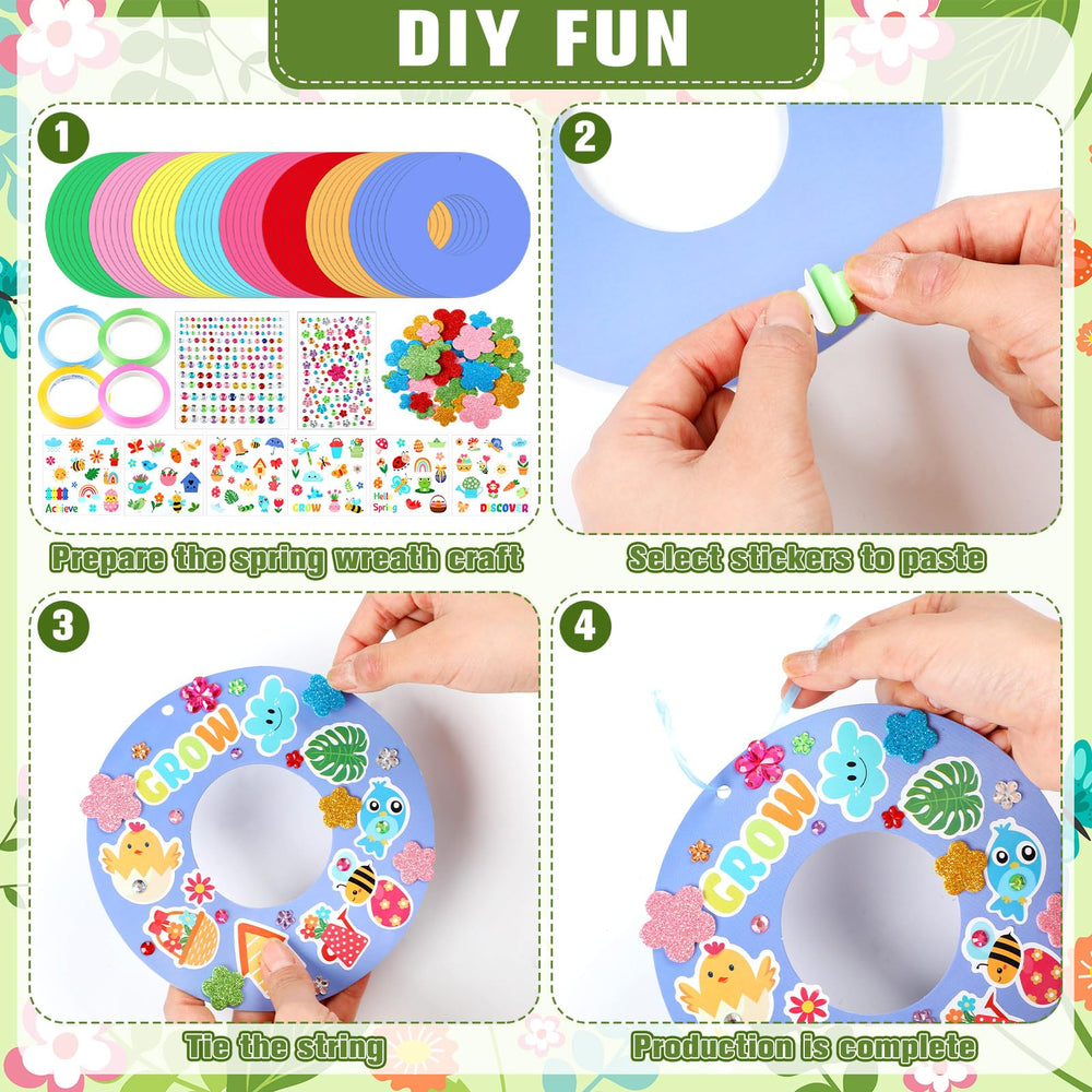 Hollowfly acrylic diamond stickers add sparkle and texture to wreaths
