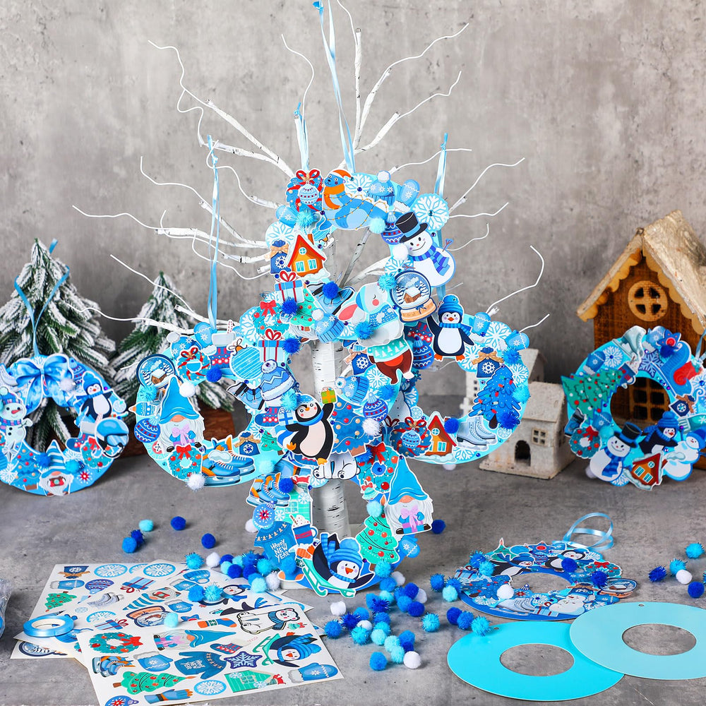 Hollowfly blue rope for easy hanging of finished wreath.