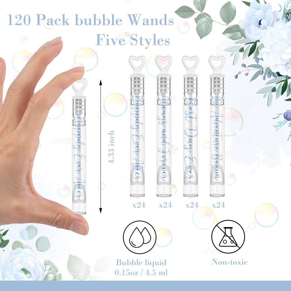 Hollowfly bubble wands for guests, white and blue, ideal party favors