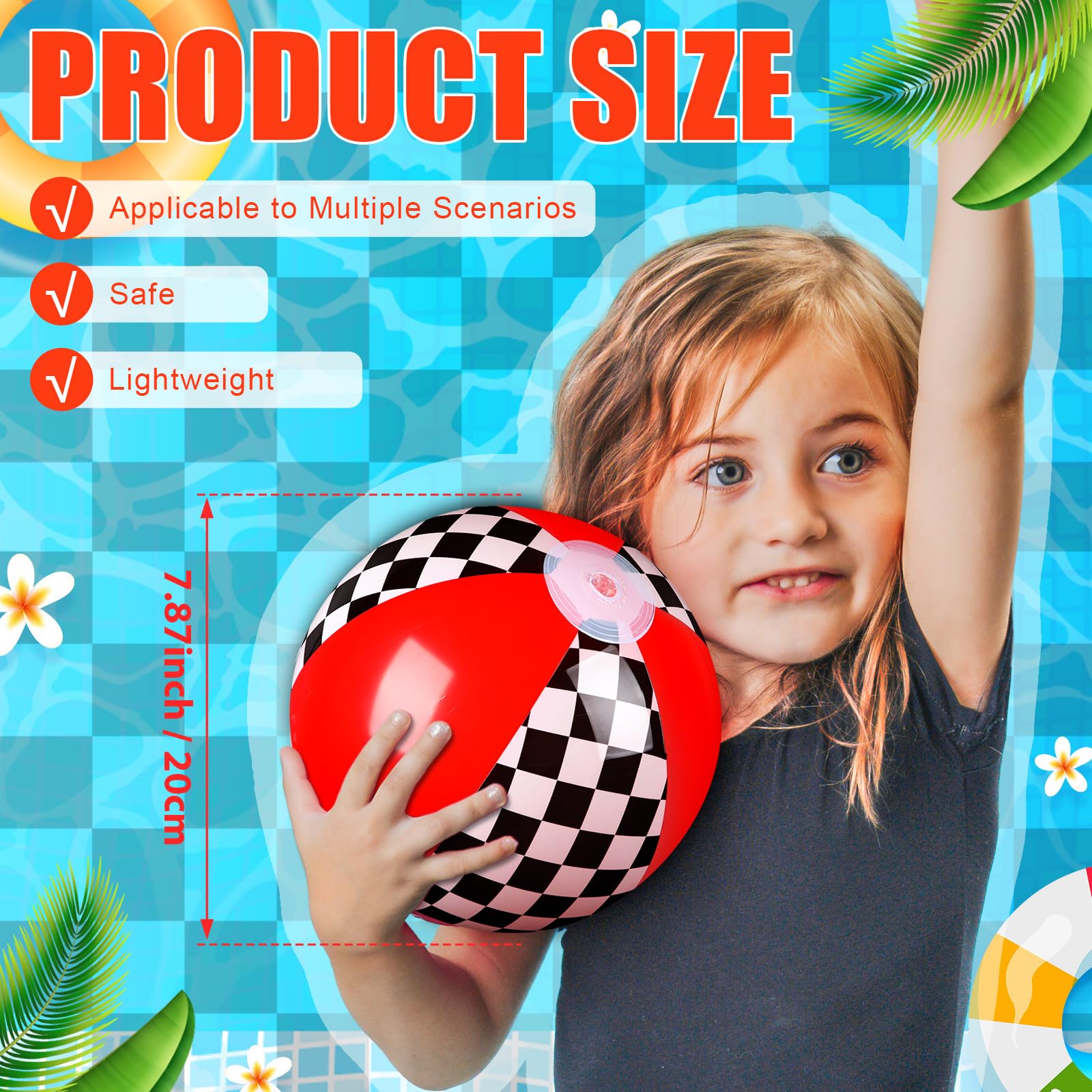 Hollowfly 12-pack beach balls bulk for summer group play