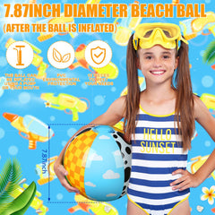 Hollowfly beach ball with cartoon game pattern and blue cow print