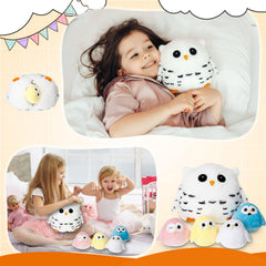 Hollowfly Easter Owls pastel yellow baby owl 4 inch for cuddles.