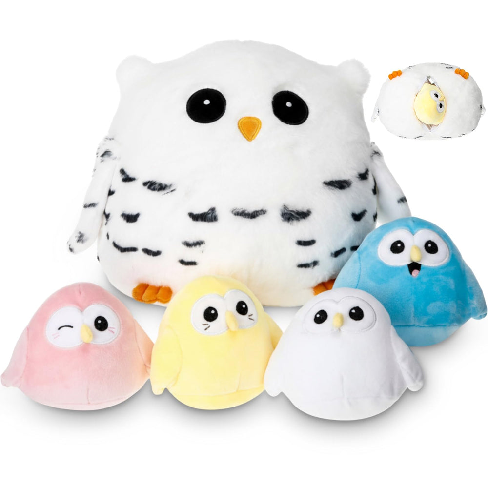 Hollowfly Easter Owls mommy owl 9.5 inch cuddly bedtime companion.