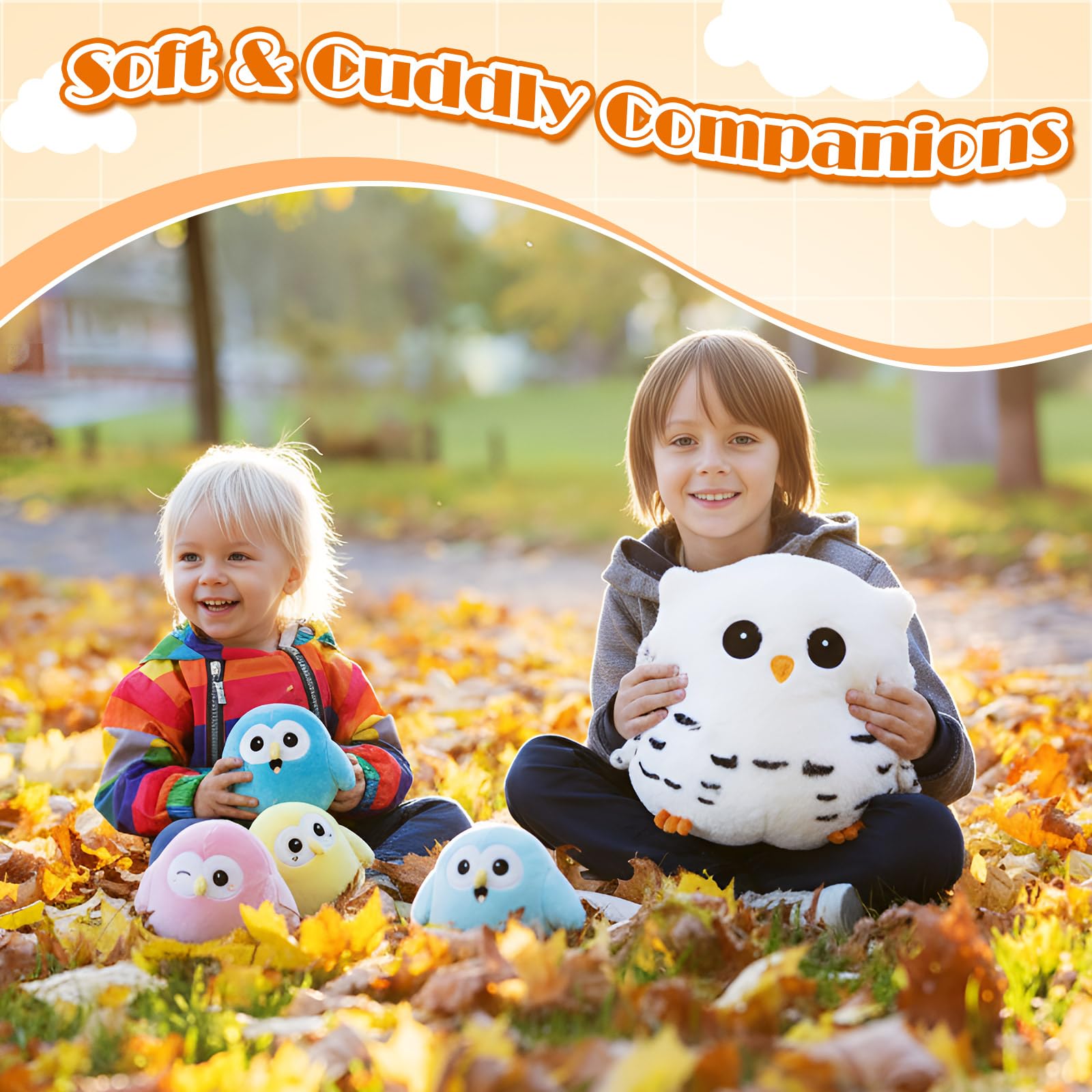 Hollowfly Easter Owls mommy owl back zipper for easy storage of babies.