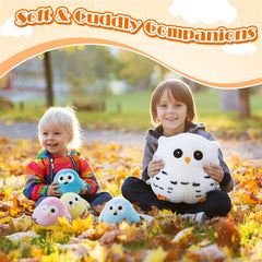 Hollowfly Easter Owls mommy owl back zipper for easy storage of babies.