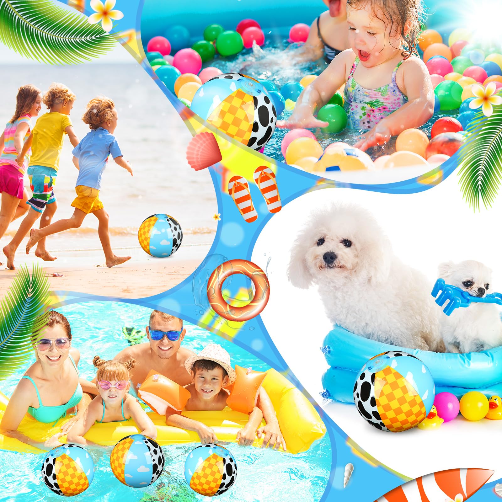 Hollowfly beach ball easy to inflate for quick setup