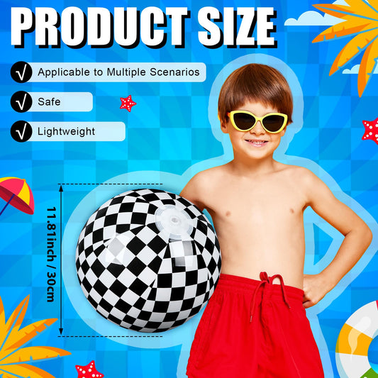 Four-pack Hollowfly beach balls enhances race-themed events with style.