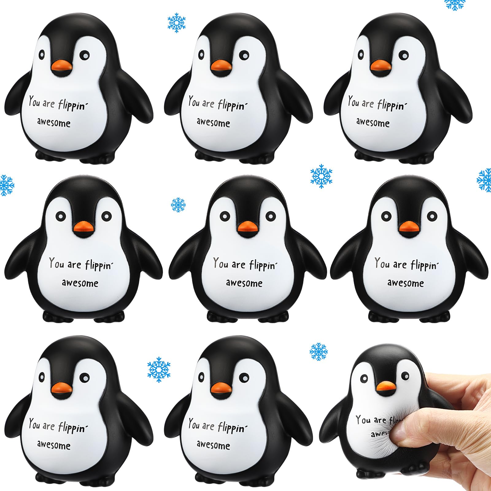 Hollowfly penguin stress balls collection enhances desk calm and positivity.