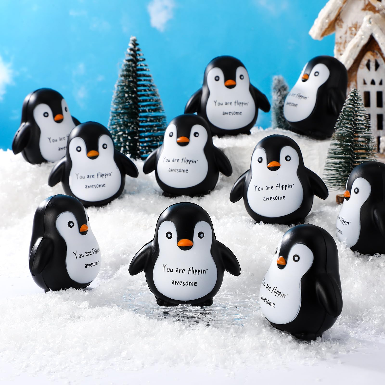 Hollowfly penguin stress balls gift packaging is ideal for celebrations.