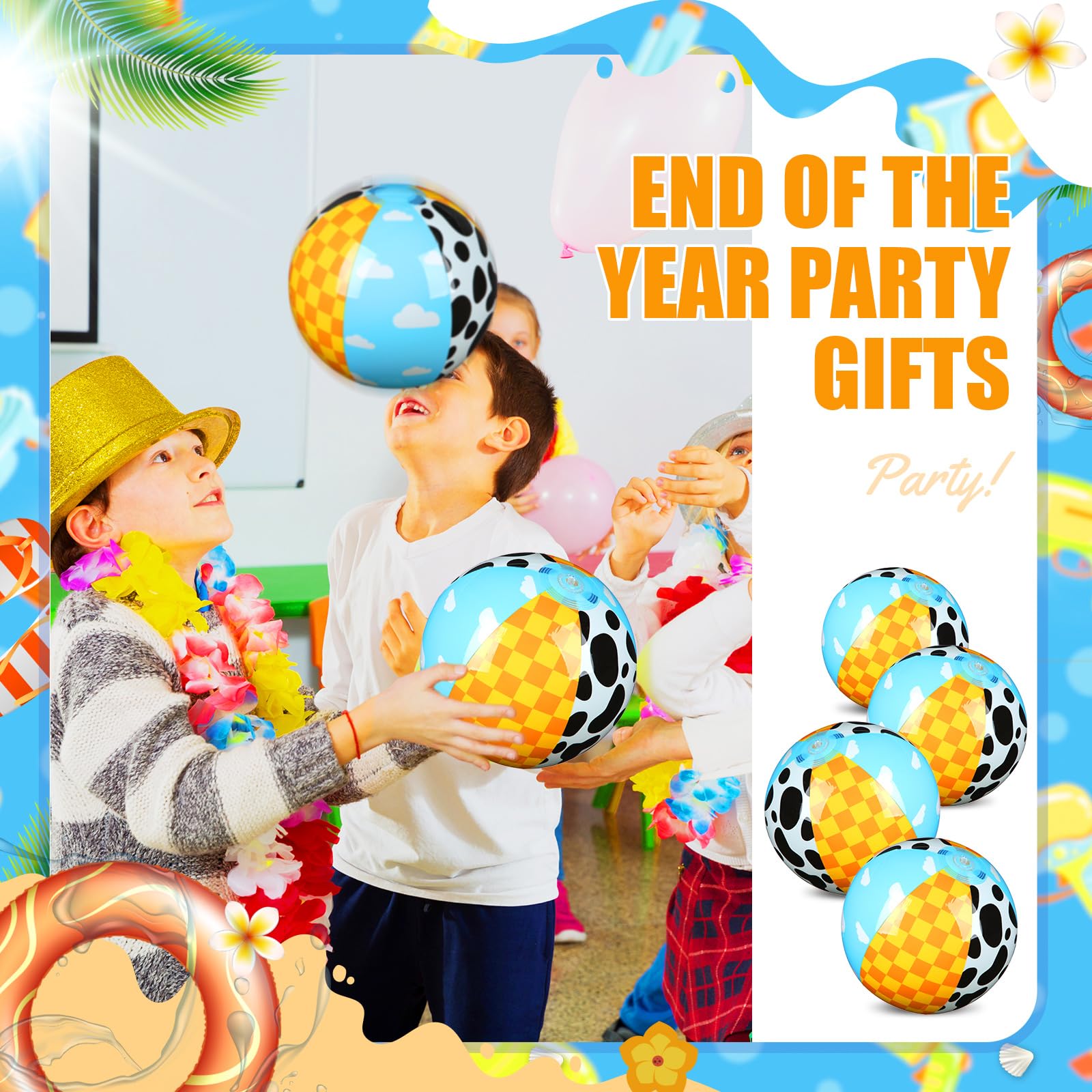 Hollowfly summer decoration beach ball for outdoor parties