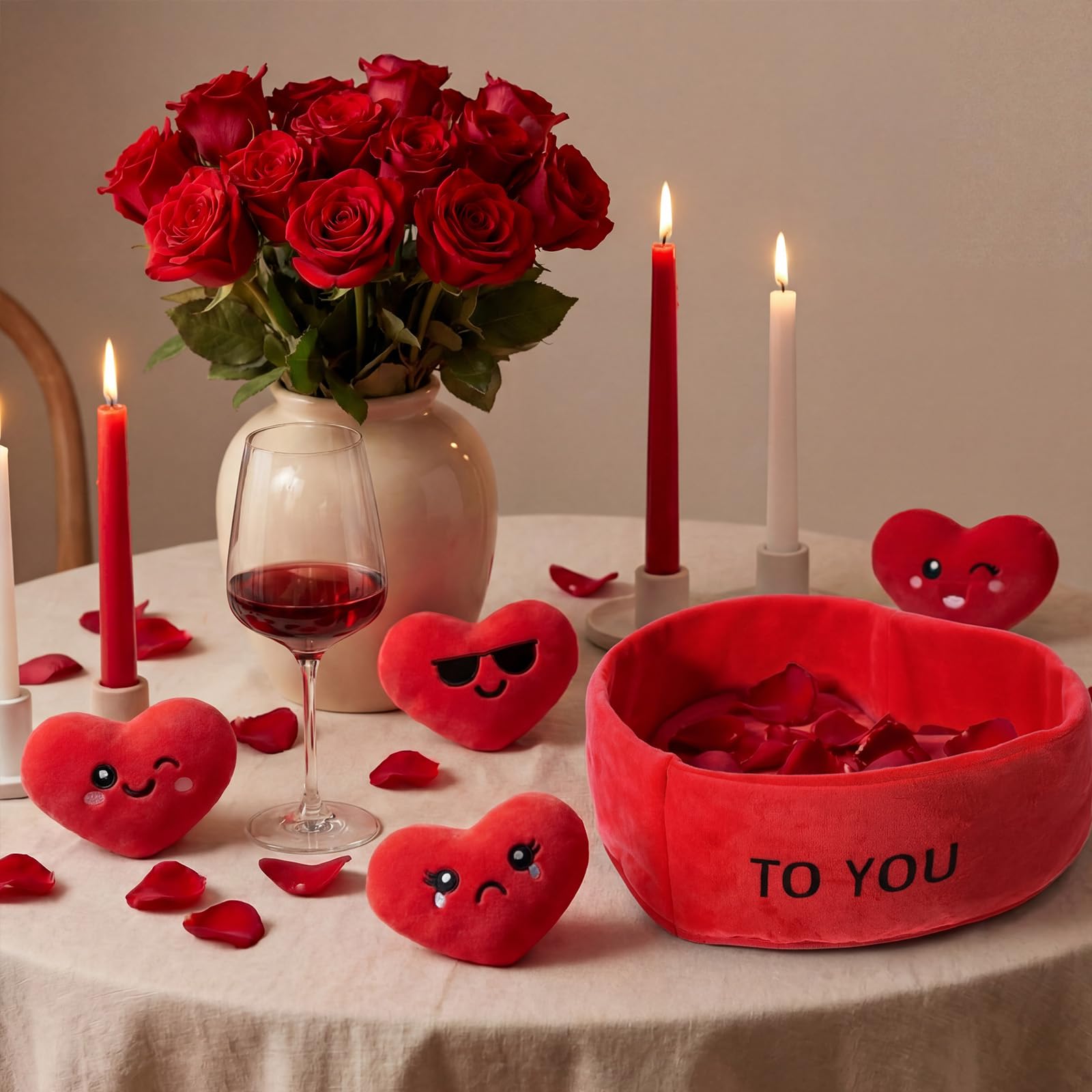 Hollowfly valentines heart plush I Want You for a close affectionate cue