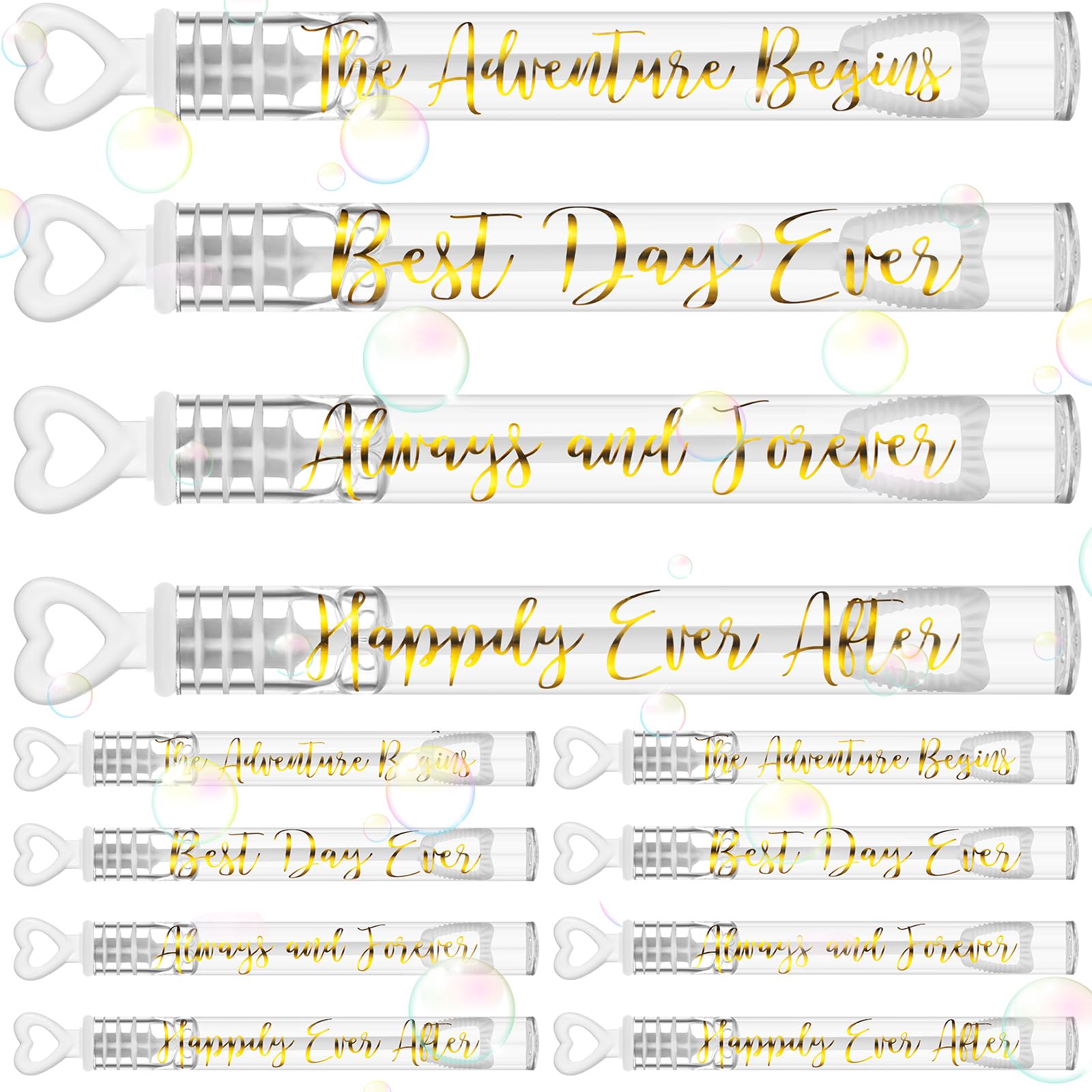 Hollowfly wedding bubble wands with heart design for festive moments.