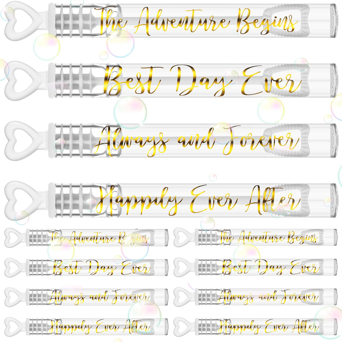 Hollowfly wedding bubble wands with heart design for festive moments.