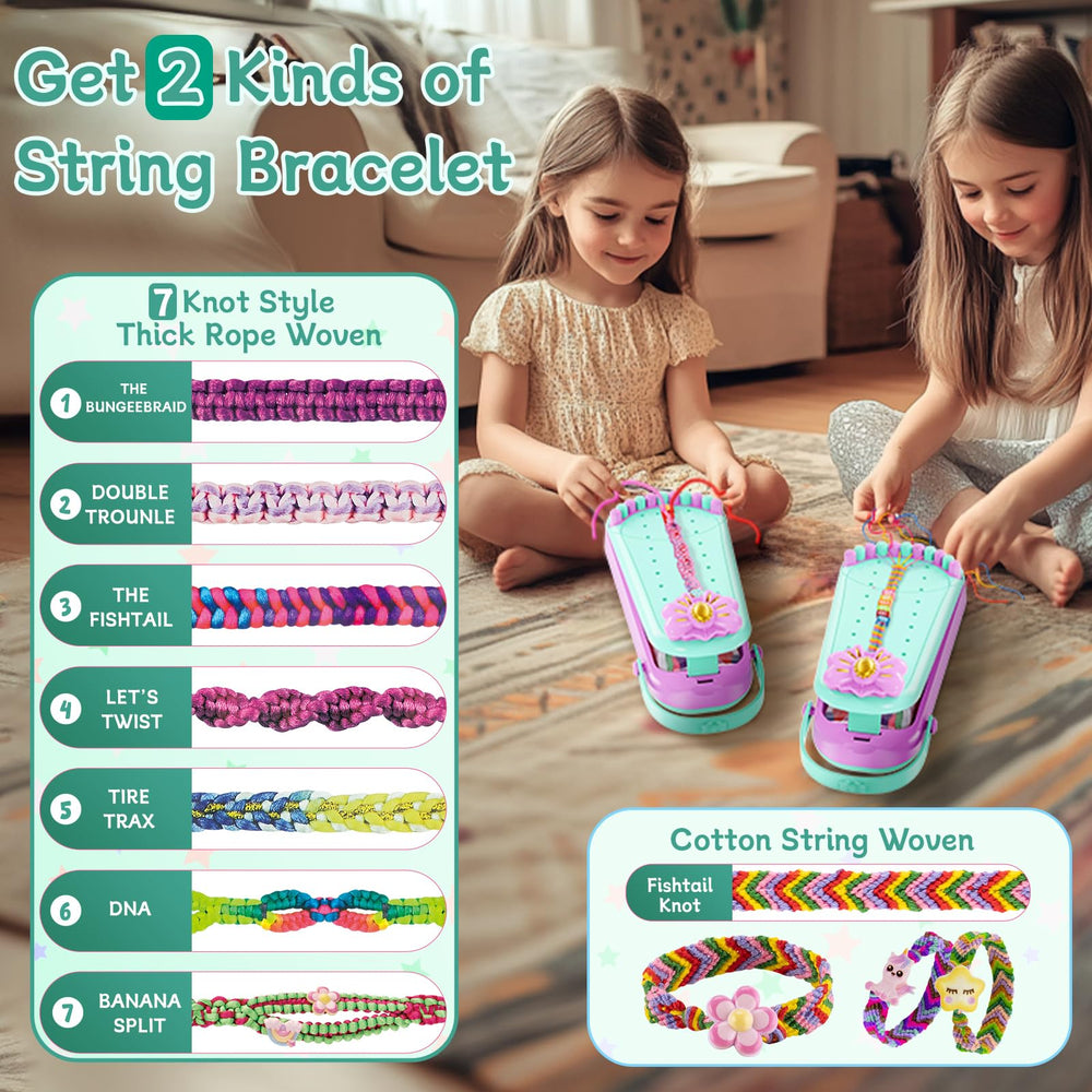 Hollyhi 2-in-1 weaving style demonstrates versatile weaving for bracelets and hair accessories