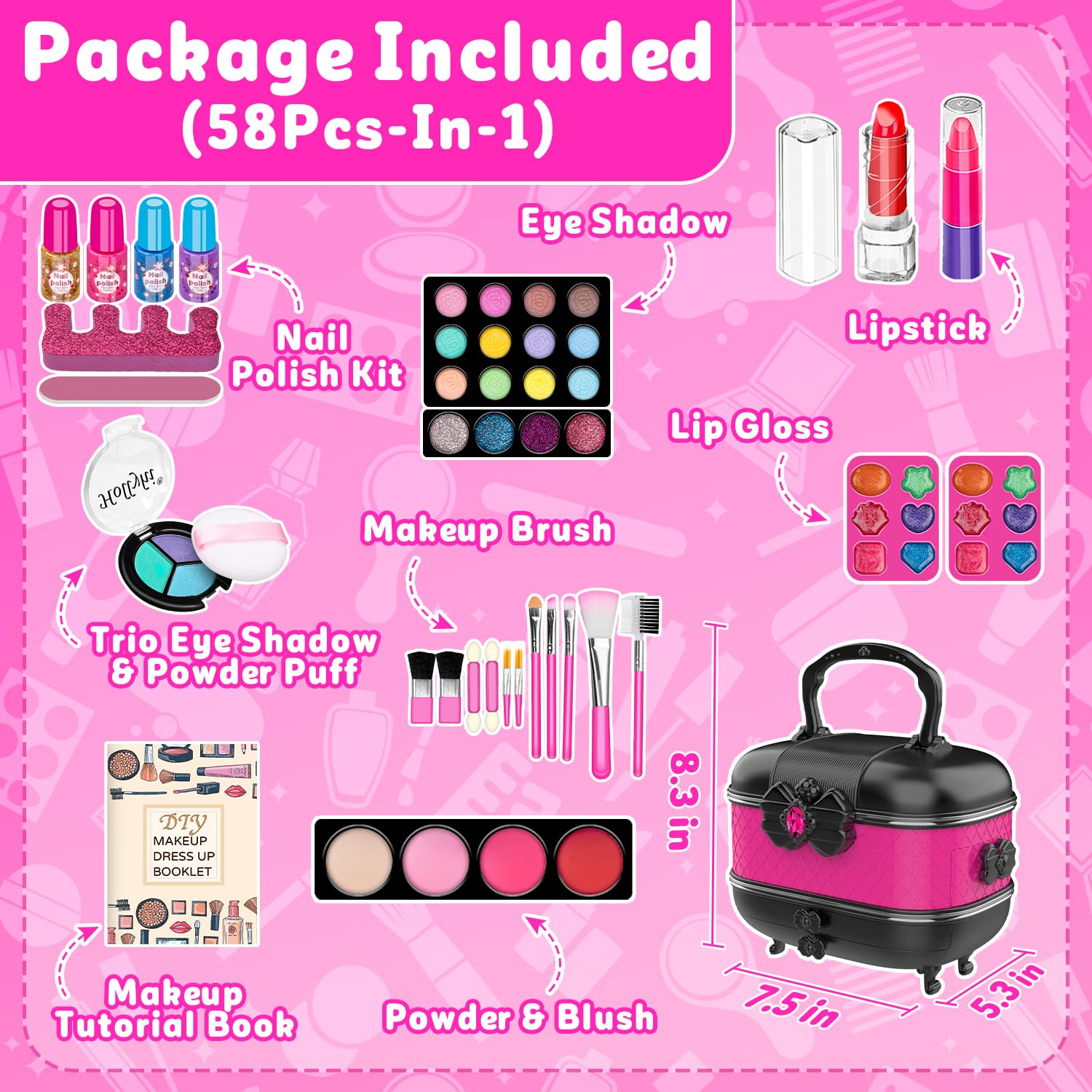Hollyhi eye shadow tray with bright colors for imaginative sessions