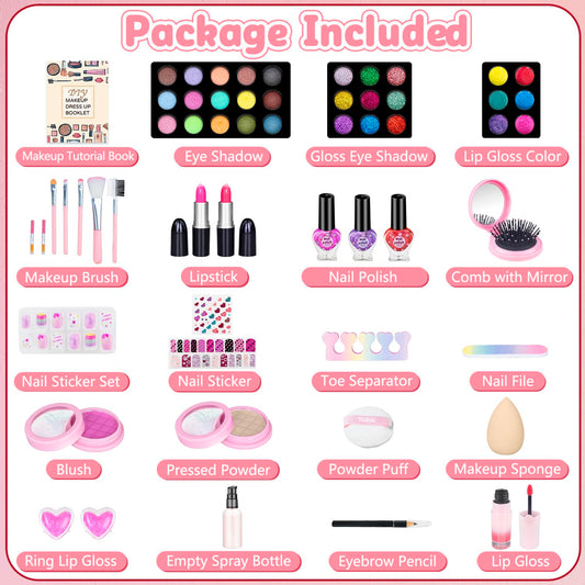 Hollyhi 59Pcs - open pink case highlights large storage for easy organization.
