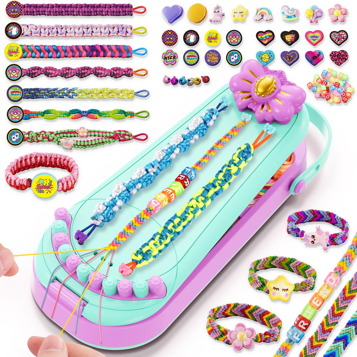 Hollyhi bracelet kit storage box keeps supplies organized for travel and play