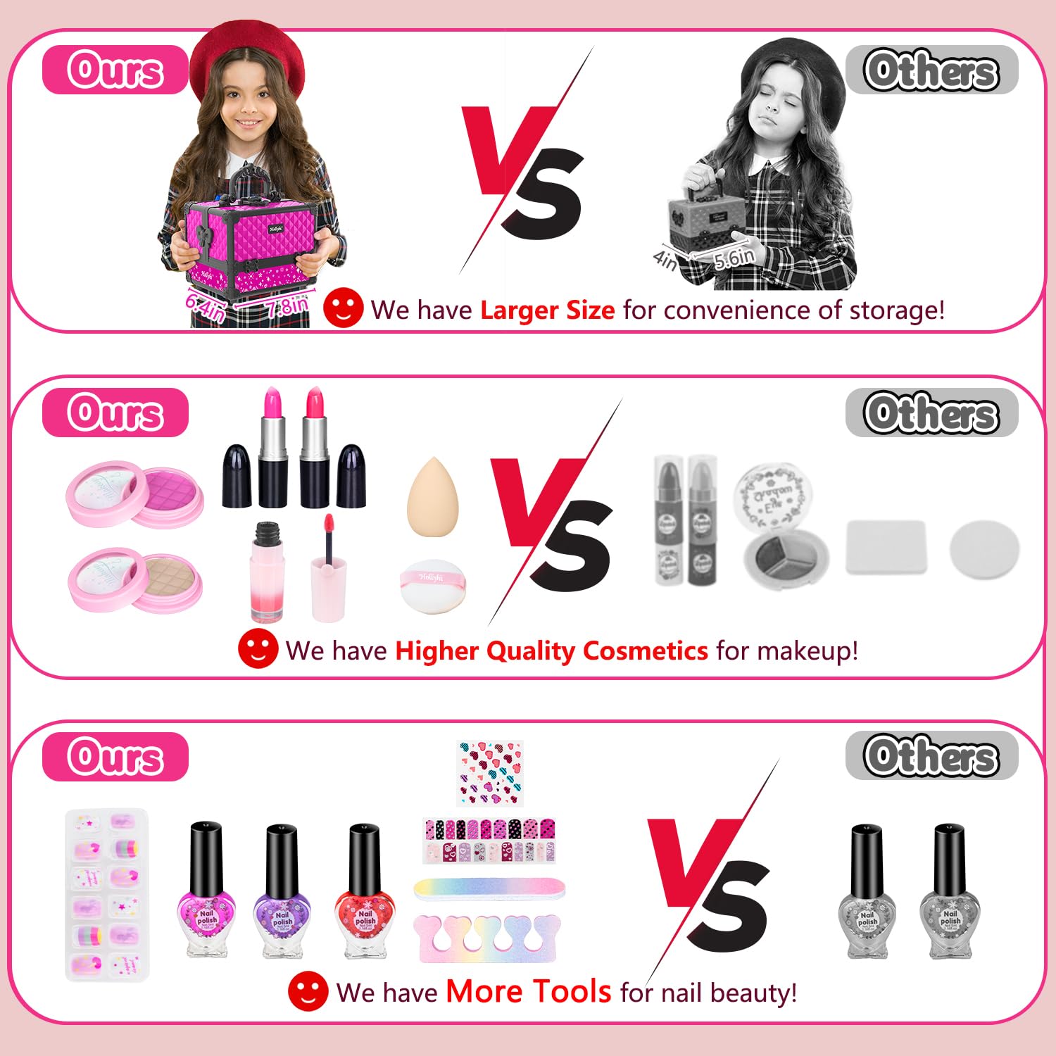 Hollyhi kids makeup brushes and accessories ready for creative sessions