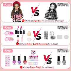 Large pink vanity set invites role-play at home or parties.