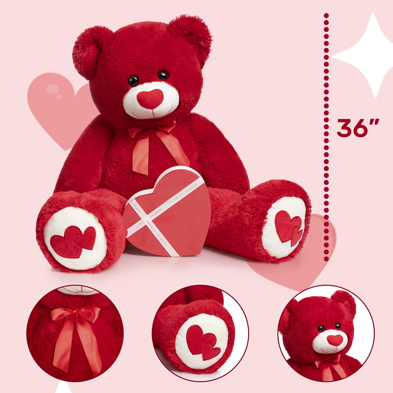 HollyHOME 36-inch size is ideal for hugs and display.